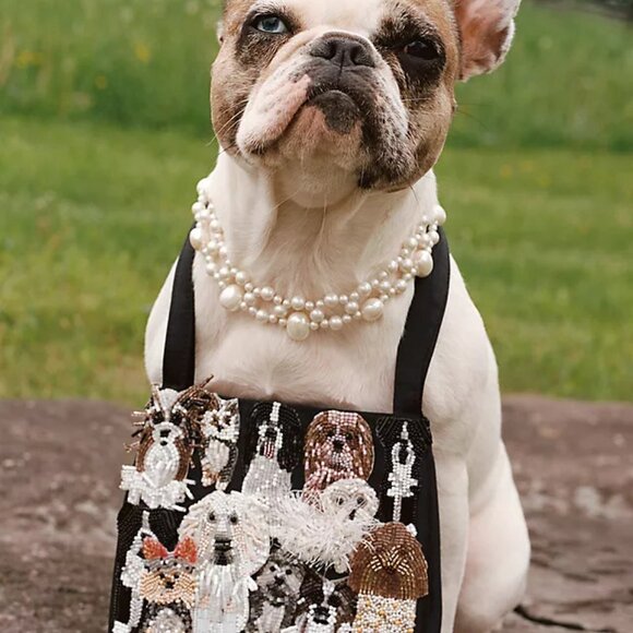 Anthropologie Susan Alexandra BARKIN Beaded Bag small NWT black satin lady bag - Picture 3 of 14